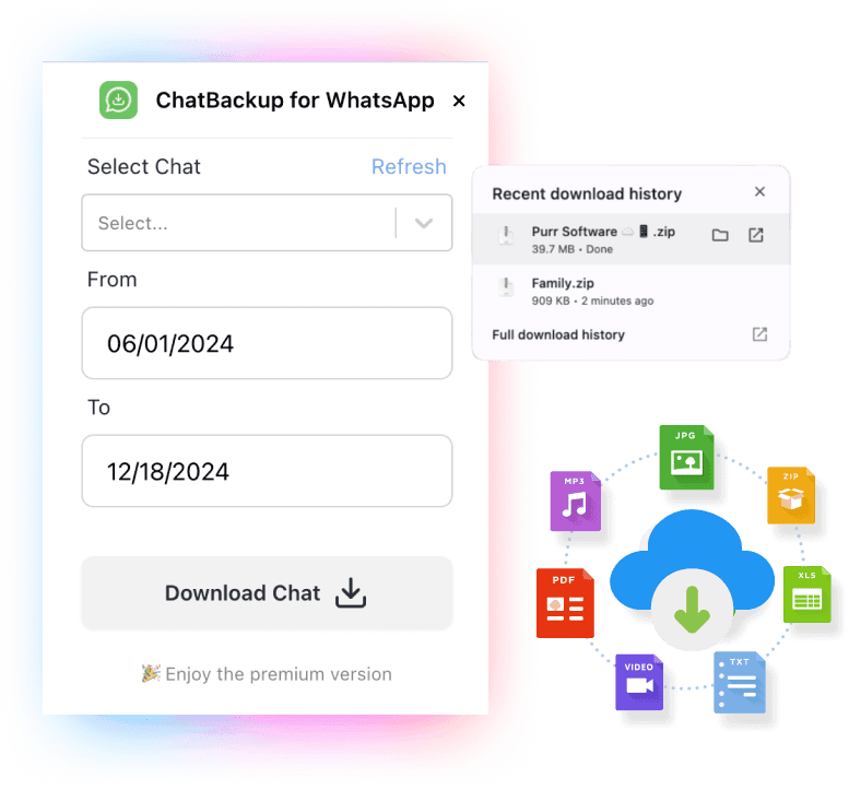 Download WhatsApp chat history